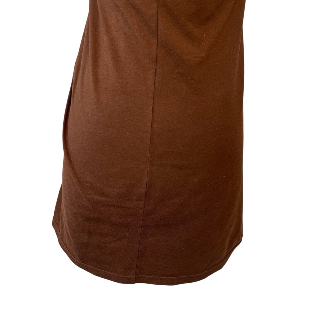 Vintage Y2K AEO halter sun dress brown cross strap tie back embroidered XS - Picture 14 of 16
